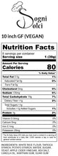 10" Pizza Crust Gluten-Free & Vegan